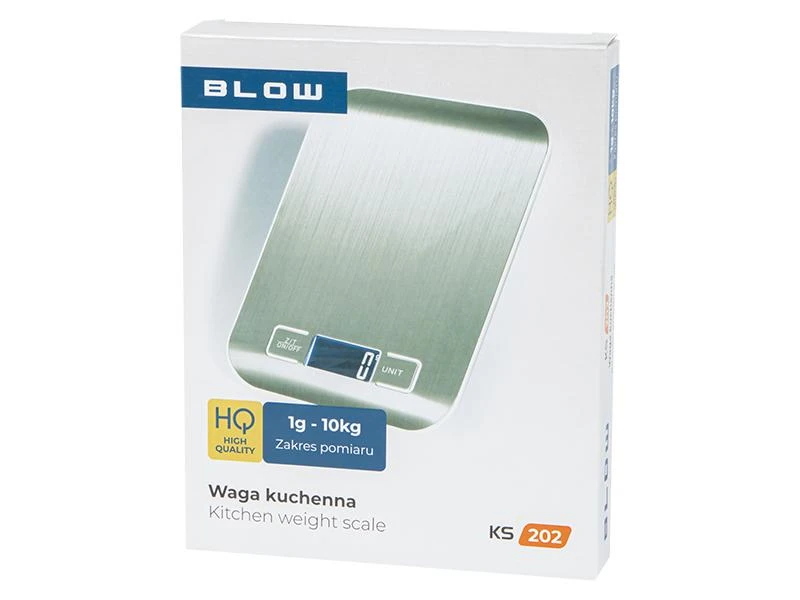 Blow Virtuvinės svarstyklės KS202 sidabrinės 10kg