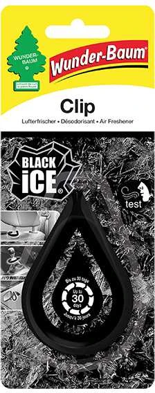 Wunder-Baum Clip Black Ice oro gaiviklis pakuotėje