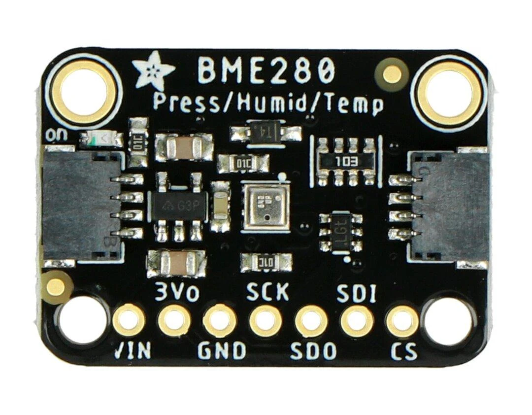 BME280, drėgmės, temperatūros ir slėgio jutiklis 110kPa I2C / SPI 3-5V, STEMMA QT / Qwiic, Adafruit 2652
