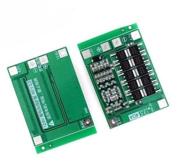 3S 12.6V 40A BMS modulis, komplektas iš dviejų plokščių