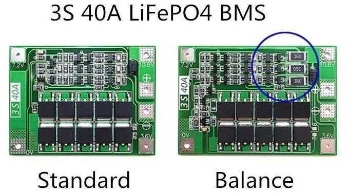 Oem BMS PCM PCB 3S modulis - 12.6V - 40A - ver, Ličio jonų elementų, skirtų 18650 celių, įkrovimo ir apsaugos BALANSAS
