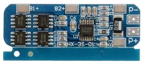 3S 12V Li-ion apsaugos modulis su tranzistoriais