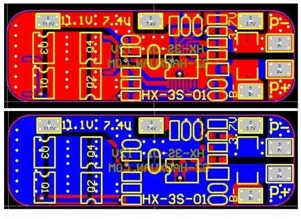 Oem BMS PCM PCB įkrovimo modulis Li-ion 3S 12V 6-8A - skirtas 18650 elementų