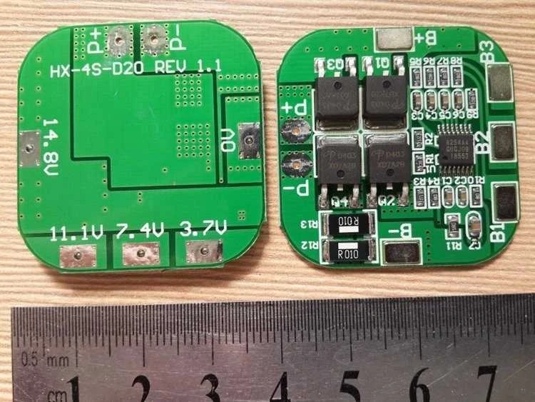 Oem BMS PCM PCB modulis Li-Ion elementų įkrovimui ir apsaugai - 4S - 16V - 5A - 18650 elementų