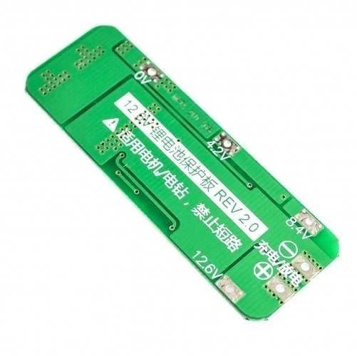 3S 12V 20A BMS apsaugos modulis su litavimo kontaktais