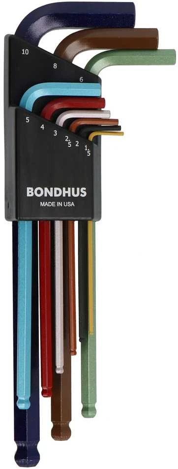 Bondhus šešiakampių raktų rinkinys – 1.5–10 mm – 9 vnt.