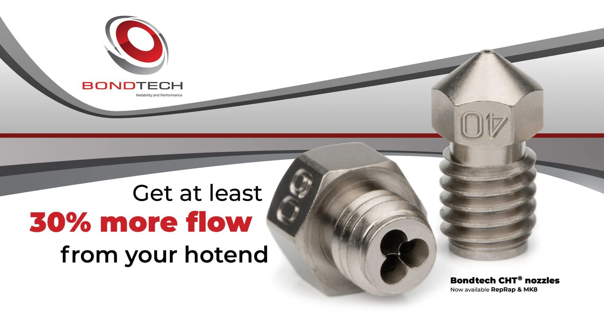 Bondtech CHT 1mm purkštukas su vidine geometrija