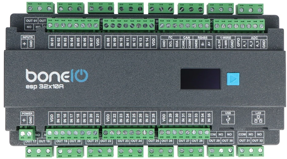 boneIO ESP 32x10A – išmanusis valdiklis