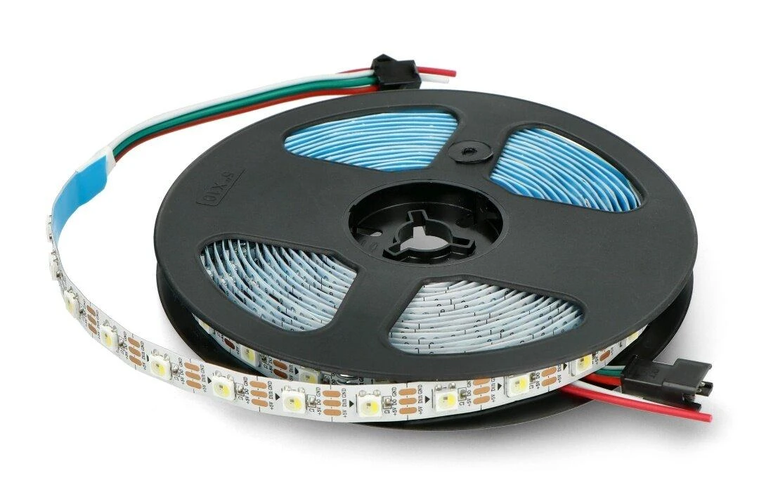 Btf Lighting RGB LED juosta SK6812 - skaitmeninė, adresuota - IP30 60 LED/m, 5V - 5m - balta