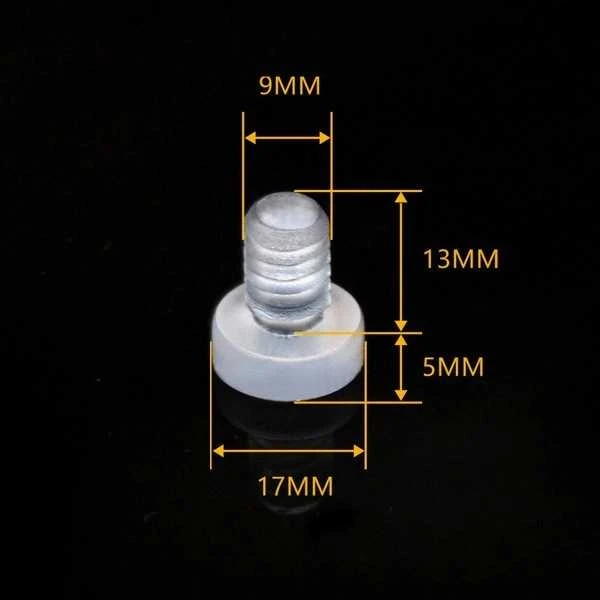 Oem Buferis - 8 mm - Durų buferis - Apsaugos nuo susidūrimo varžtas - Skaidrus - 10 vnt