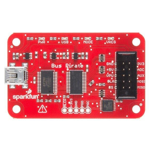 Bus Pirate v3.6a raudona programuojama plokštė