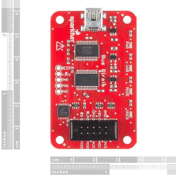 Bus Pirate v3.6a valdymo plokštės viršus