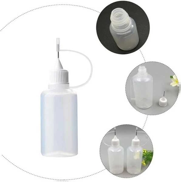 Buteliukas su PE adata - 10 ml - aplikatorius - skysčiams dozuoti