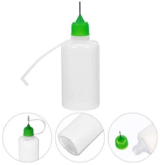 30 ml dozavimo buteliukas su adata ir žaliu dangteliu