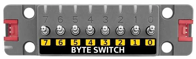 M5Stack ByteSwitch 8 jungiklių modulis su RGB indikacija