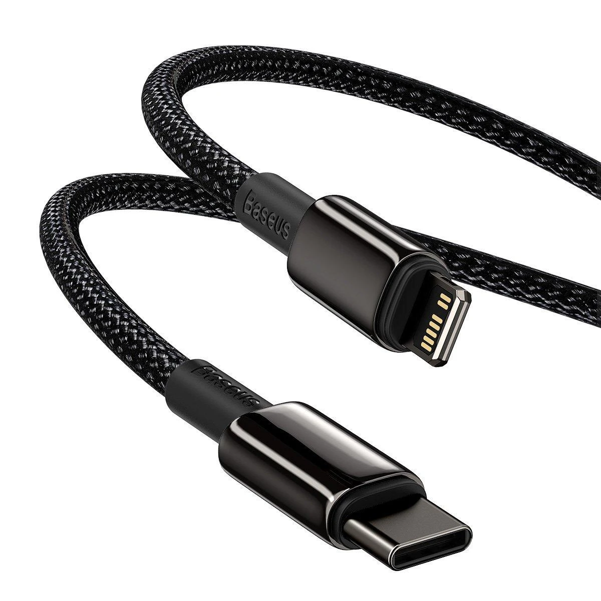 Baseus USB Type C - Lightning kabelis „Power Delivery“ greitam įkrovimui 20 W 1 m, juodas (CATLWJ-01) (Juodas)