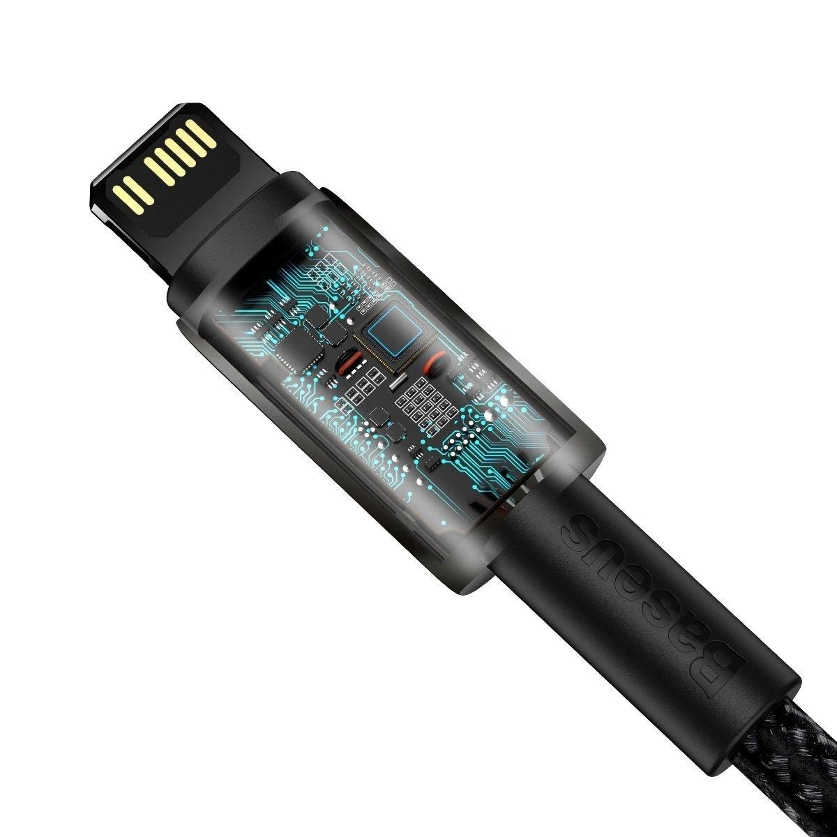 Baseus USB Type C - Lightning kabelis „Power Delivery“ greitam įkrovimui 20 W 1 m, juodas (CATLWJ-01) (Juodas)