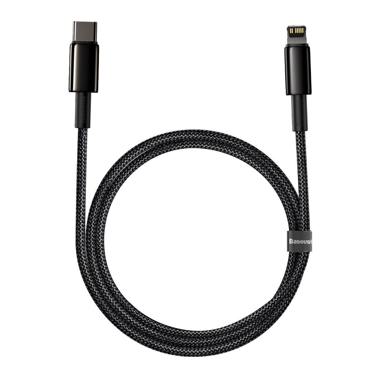 Baseus USB C tipo laidas - žaibiškai greitas įkrovimas su maitinimo šaltiniu 20W 2m Juodas (Juodas)
