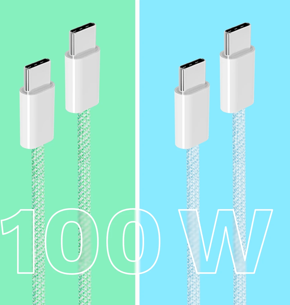 C tipo USB – C tipo USB kabelis 100 W, 1 m Žalias Kruger & Matz Basic