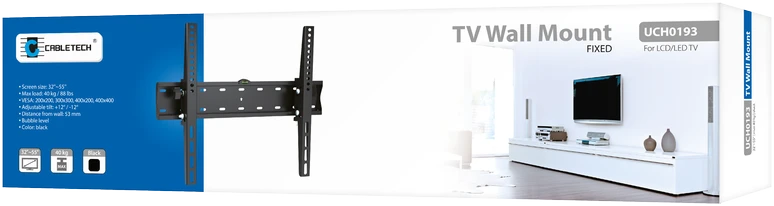 Cabletech UCH0193 Laikiklis LED/LCD/Plasma TV 32-55", iki 40kg