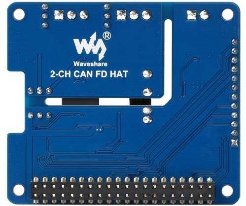 CAN FD Expansion HAT - 2 kanalų izoliuota perdanga CAN FD - skirta Raspberry Pi - Waveshare 17075