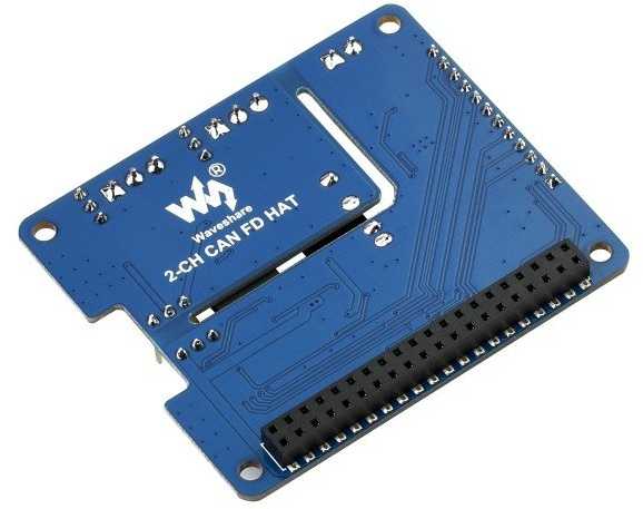 CAN FD Expansion HAT - 2 kanalų izoliuota perdanga CAN FD - skirta Raspberry Pi - Waveshare 17075
