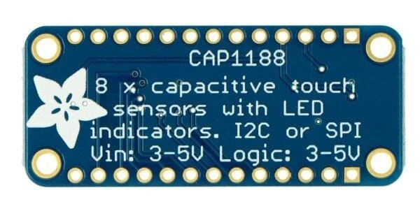 CAP1188 I2C / SPI jutiklinis modulis, 8 mygtukai, Adafruit 1602