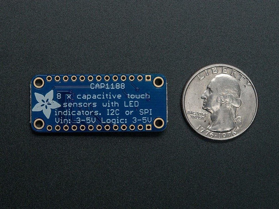 CAP1188 I2C / SPI jutiklinis modulis, 8 mygtukai, Adafruit 1602
