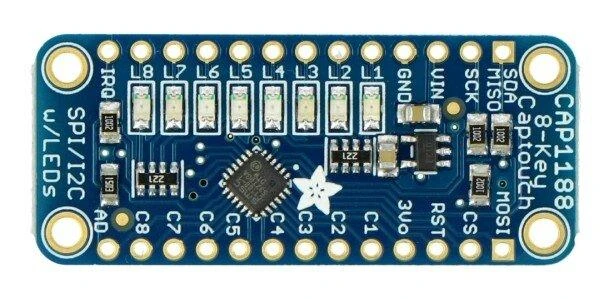 CAP1188 jutiklinis modulis su 8 LED