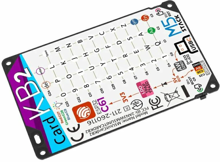 CardKB2 – miniatiūrinė klaviatūra su ESP32-C61HF4 – įrenginio išplėtimo modulis, skirtas M5Stack