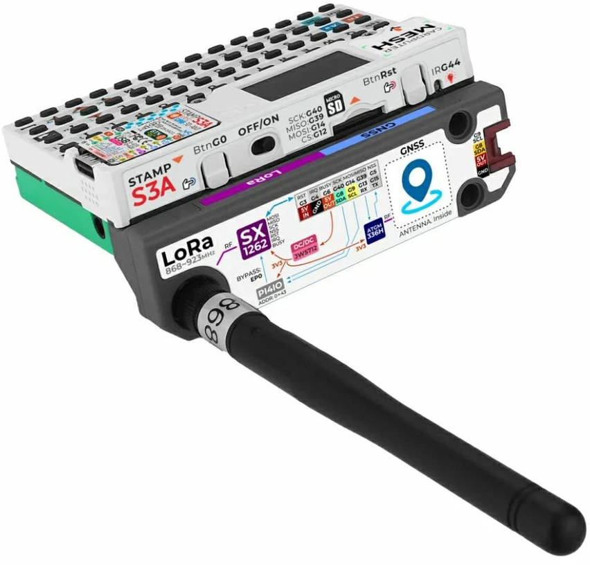 Cardputer Mesh rinkinys, skirtas Meshtastic – nešiojamam LoRa Mesh kompiuteriui su GPS – M5Stamp S3A – ESP32-S3FN8 – M5Stack K152