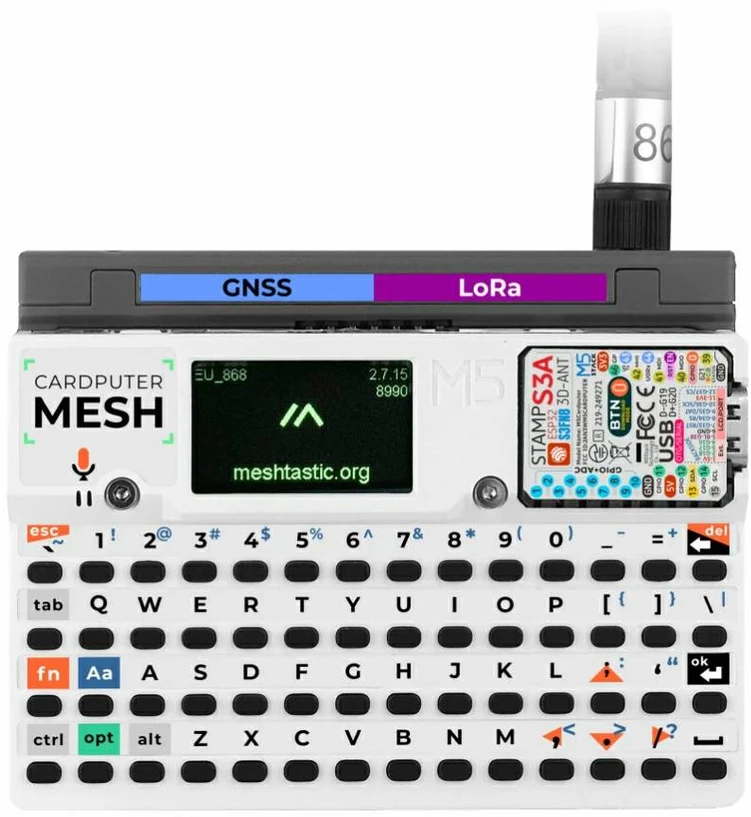 Cardputer Mesh rinkinys, skirtas Meshtastic – nešiojamam LoRa Mesh kompiuteriui su GPS – M5Stamp S3A – ESP32-S3FN8 – M5Stack K152