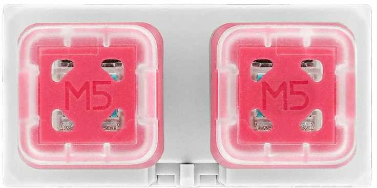 Chain DualKey – programuojamas modulis su dviem mechaniniais klavišais – ESP32-S3 – M5Stack C147