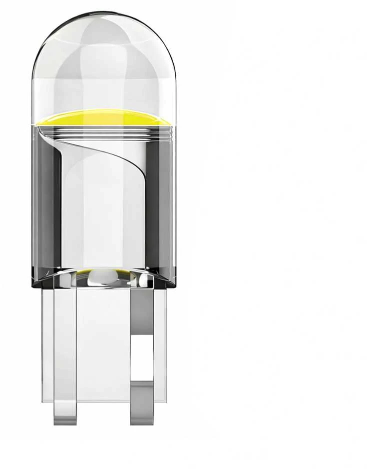 T10 W5W COB LED lemputė geltonu diodu