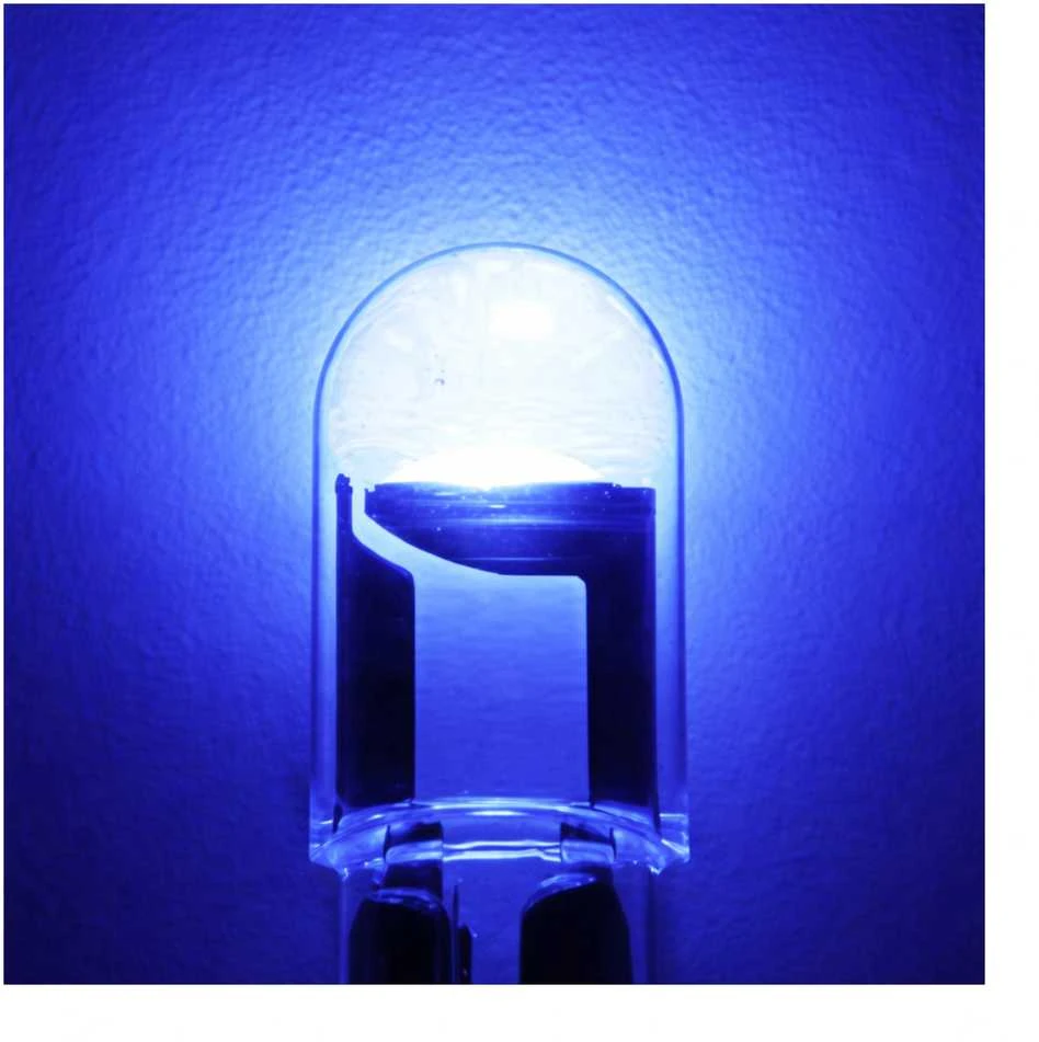 COB LED lemputė W5W T10 12V - geltona - T10 HPC 360 sferinė - techninė