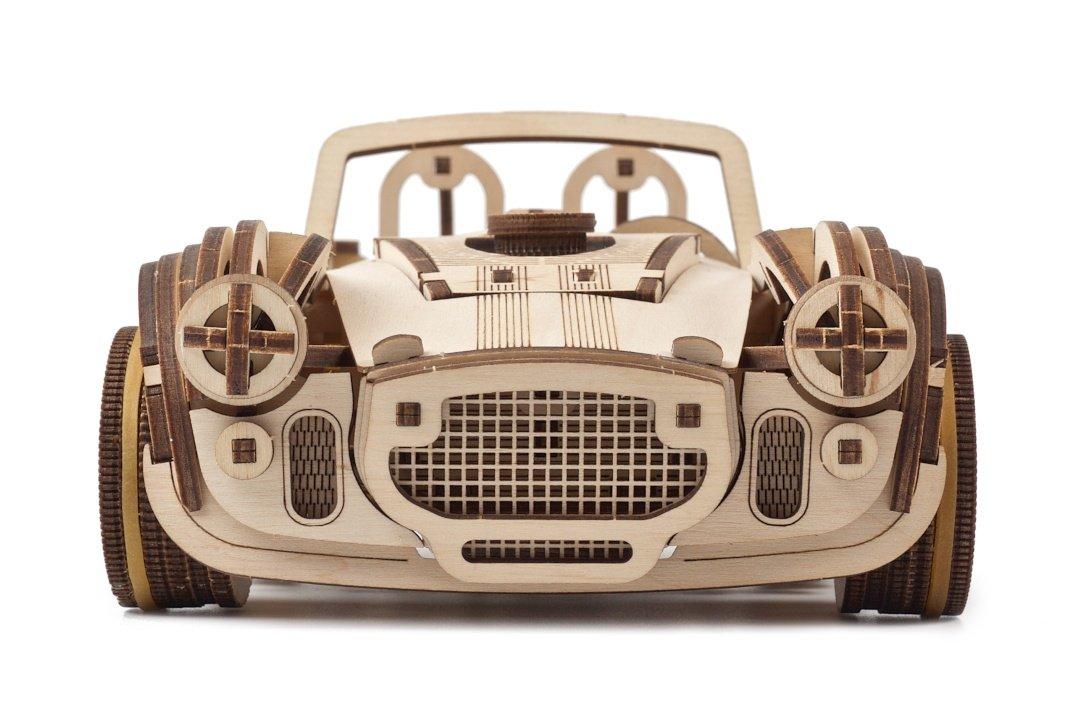 Cobra Drift Racking Car - lenktyninis automobilis - mechaninis sulankstomas modelis - fanera - 370 elementų - Ugearsmodels