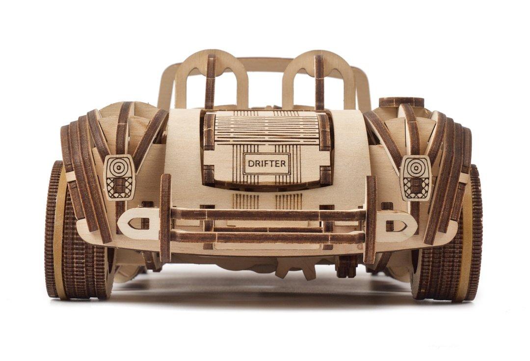Cobra Drift Racking Car - lenktyninis automobilis - mechaninis sulankstomas modelis - fanera - 370 elementų - Ugearsmodels