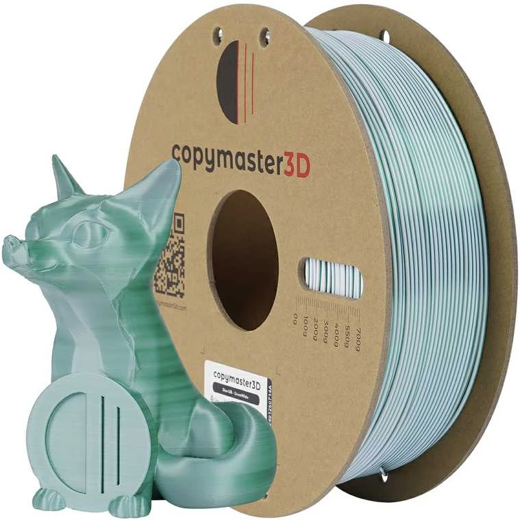 Copymaster3D Duo-Silk 1.75mm 1kg - Žalias/Baltas