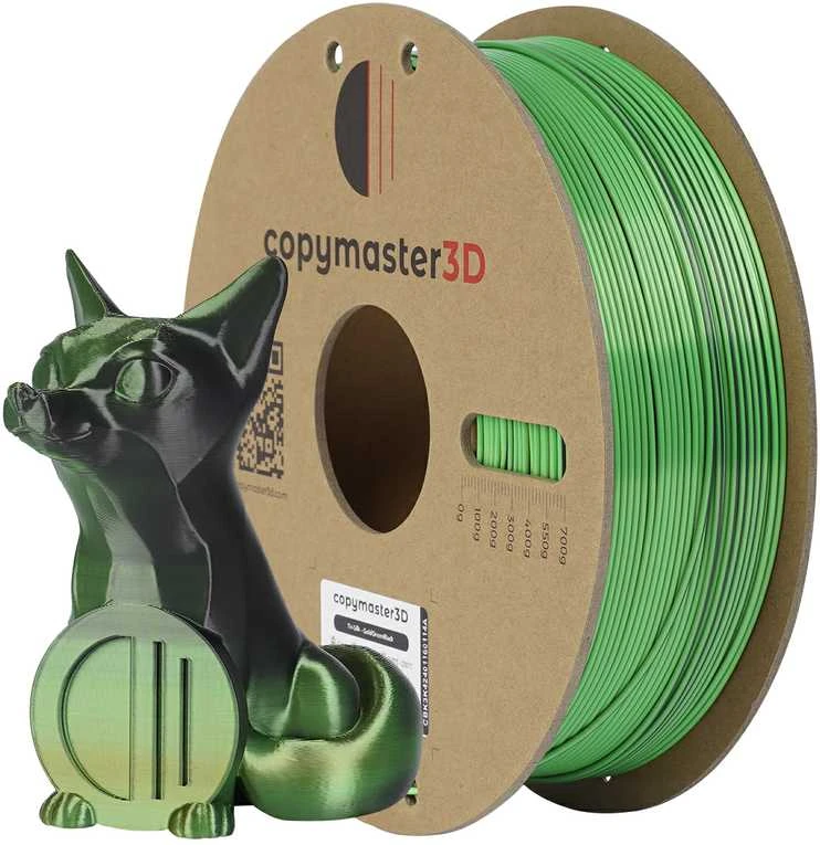 Copymaster3D Tri-Silk 1.75mm 1kg - Gold/Žalias/Juodas