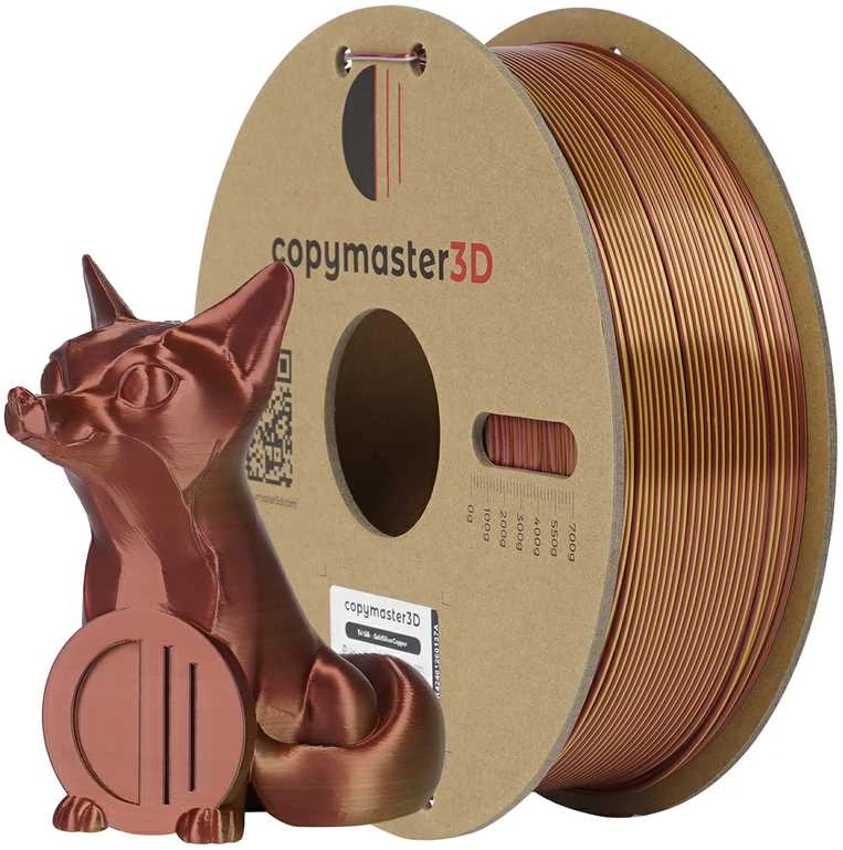 Copymaster3D Tri-Silk 1.75mm 1kg - Gold/Sidabrinis/Copper