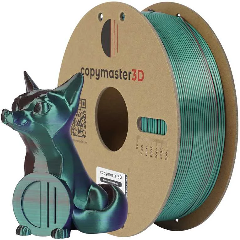 Copymaster3D Tri-Silk 1.75mm 1kg - Raudona/Gold/Violetinė