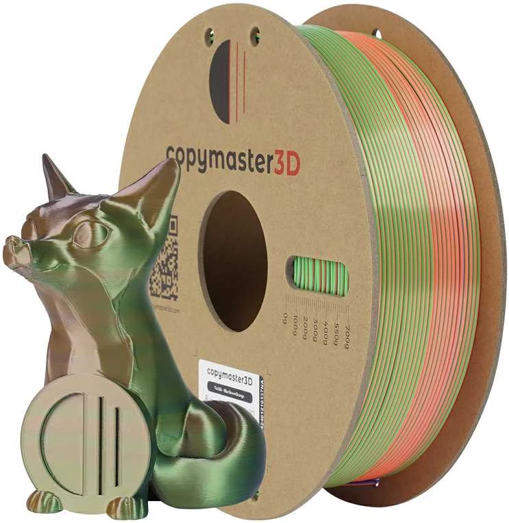 Copymaster3D Tri-Silk 1.75mm 1kg - Gold/Sidabrinis/Copper