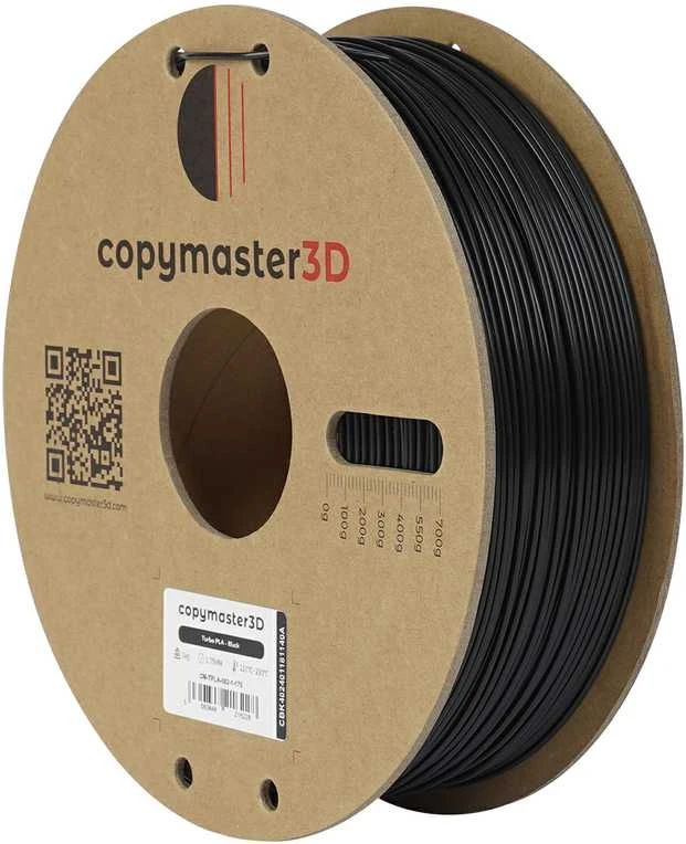 Juodas Copymaster3D Turbo PLA kaitinimo siūlas ant ritės