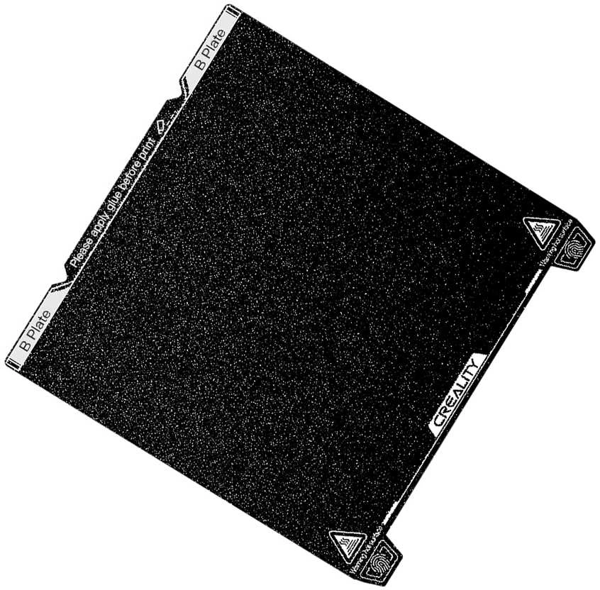 Creality 3D K1 Max PEI konstravimo plokštė su minkštu magnetiniu lipduku - 315 x 310 mm