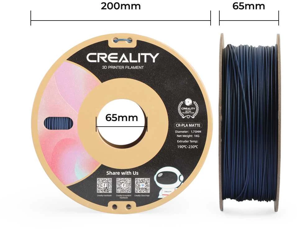 Creality CR-PLA Matte - 1.75mm - 1kg - Strawberry Raudona