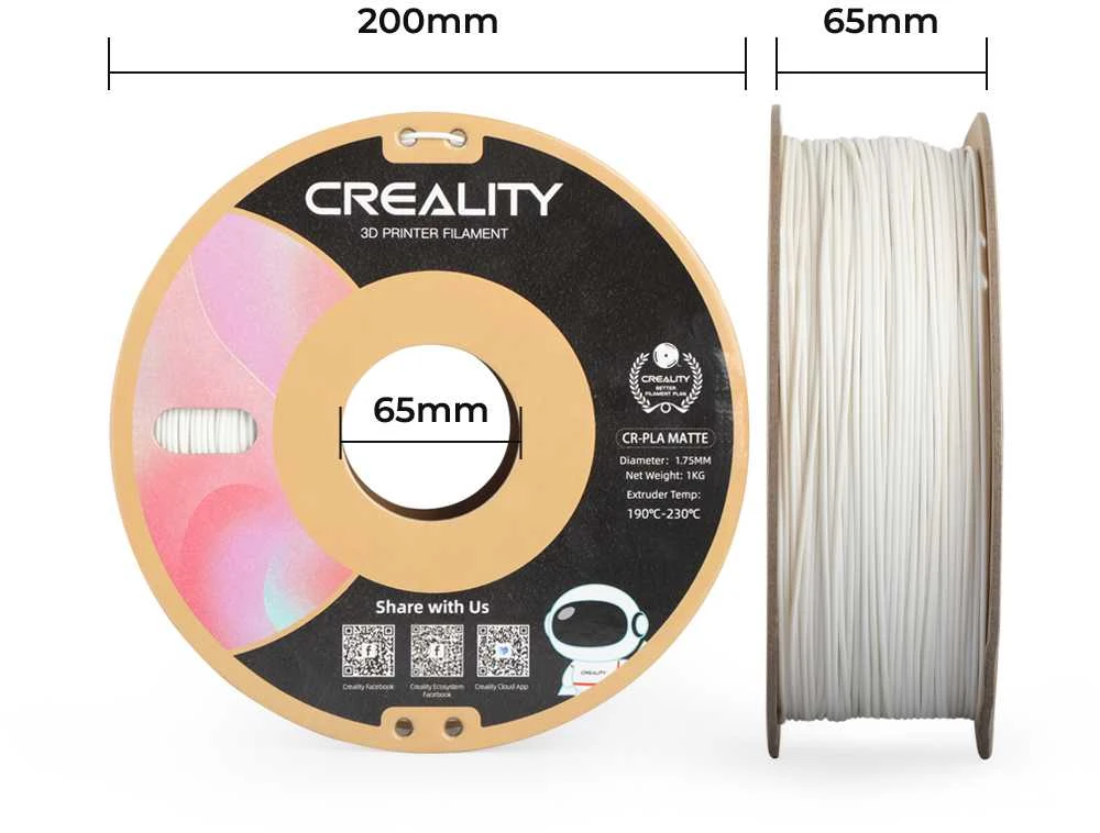 Creality CR-PLA Matte - 1.75mm - 1kg - Strawberry Raudona