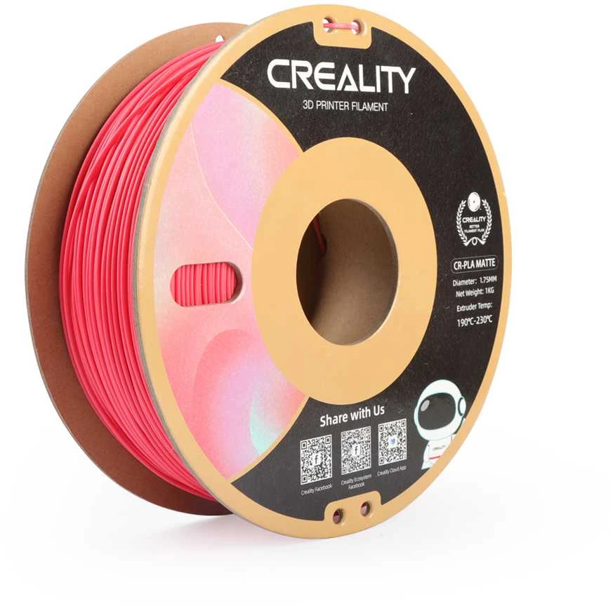 Creality CR-PLA Matte - 1.75mm - 1kg - Strawberry Raudona