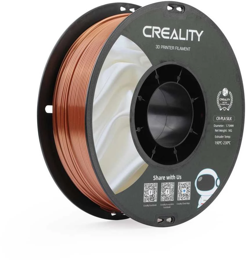 Creality CR-PLA Silk - 1,75mm - 1kg - Raudona Copper
