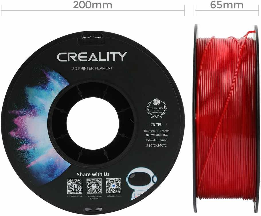 Creality CR-TPU - 1.75mm - 1kg - Raudonas