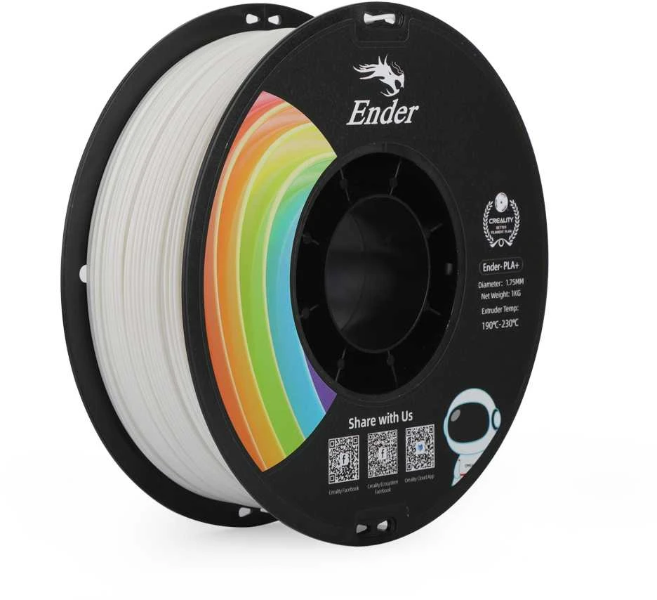 Creality Ender - PLA+ - 1,75mm - 1kg - Baltas